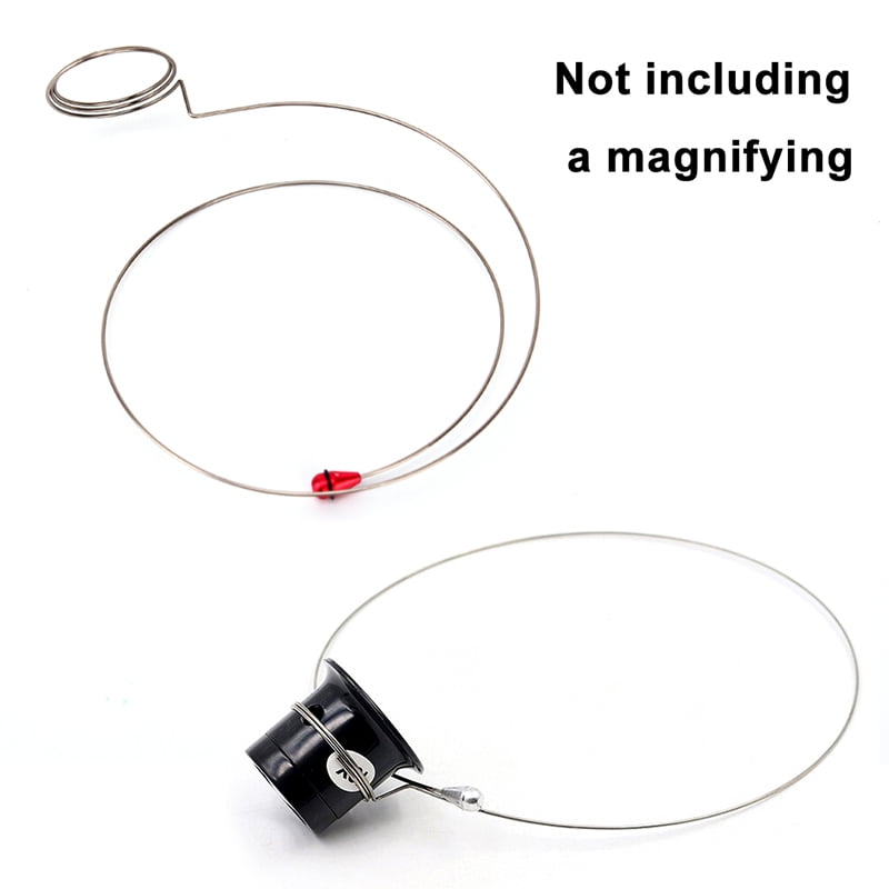 Silver Round Wire Loupe Eyeglass Holder Band Head Watch Watchmaker