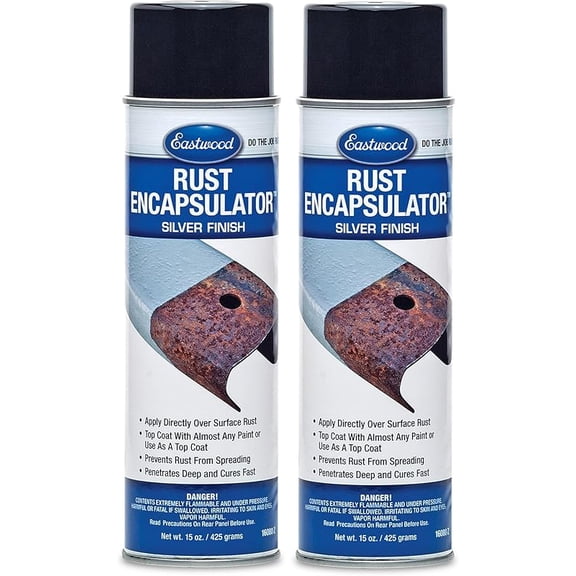 Silver Rust Encapsulator 15 oz Aerosol Prevents Rust Corrosion Epoxy Fortified Low VOC Formula | 2 Pack