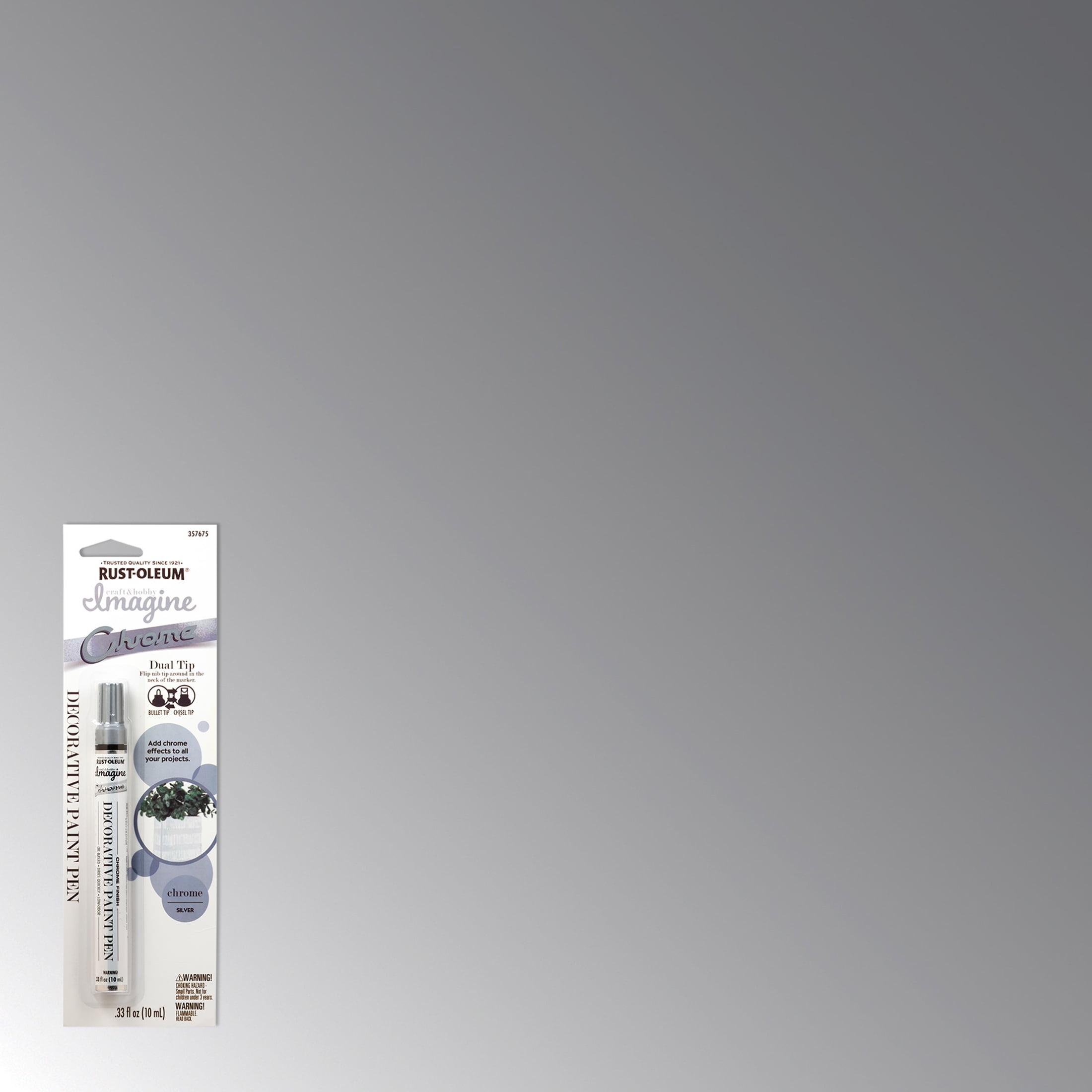 6 Pack, Silver , Rust-Oleum Craft & Hobby Imagine Chrome Paint Pen- 357675, Markers