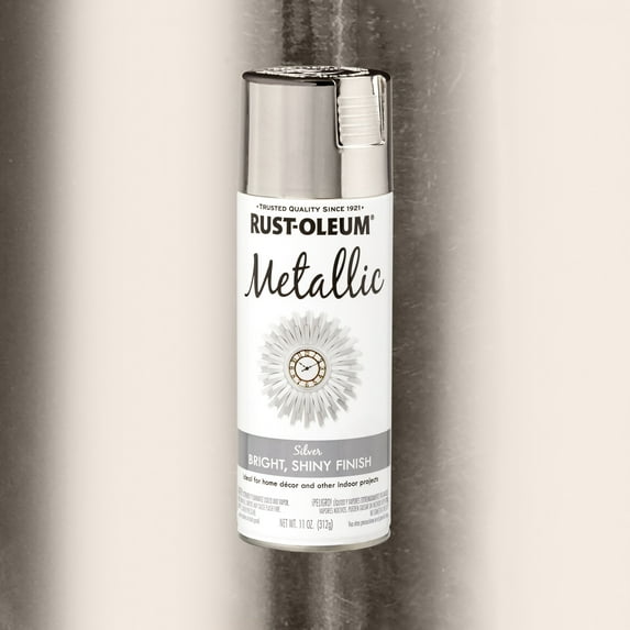 Silver, Rust-Oleum Metallic Spray Paint-340648, 11 oz