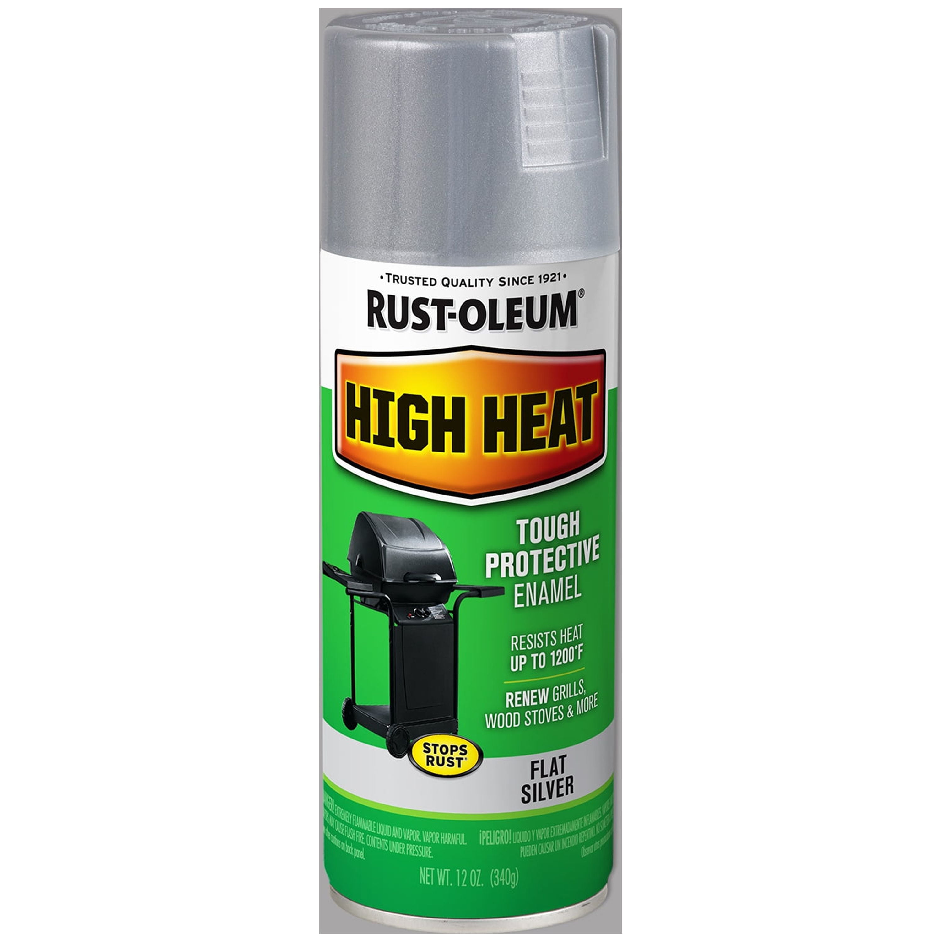 Silver, RustOleum Specialty Satin High Heat Spray Paint 12 oz, 6 Pack