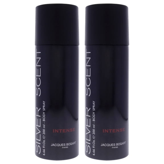 Silver Scent Intense by Jacques Bogart for Men - 6.66 oz Body Spray - Pack of 2