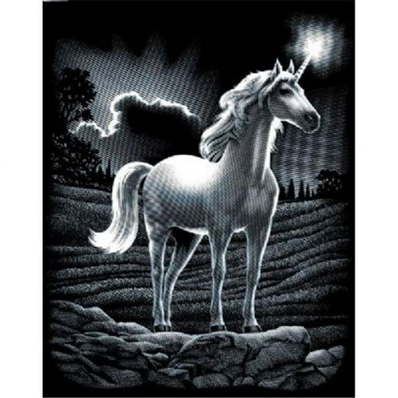 Silver Scraperfoil Kit 8"X10"-Unicorn, Pk 3, Reeves