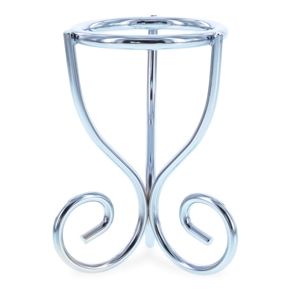 Silver Scroll Wire Metal Egg Sphere Crystals Stand Holder Display Tripod 2.7 Inches (Taiwan)