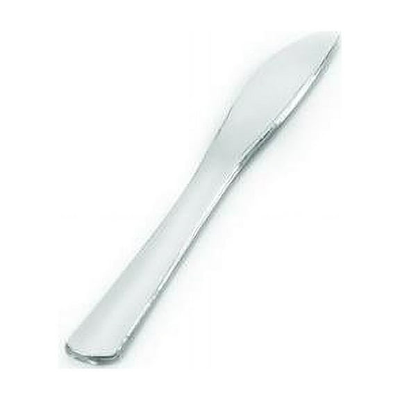 Silver Secrets Disposable Silver Knives - 24 Count Silver Plastic Knives