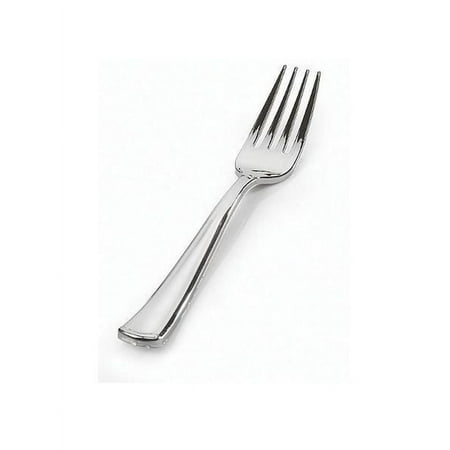 Silver Secrets Full Size Extra Heavy Plastic Forks *Case of 120*