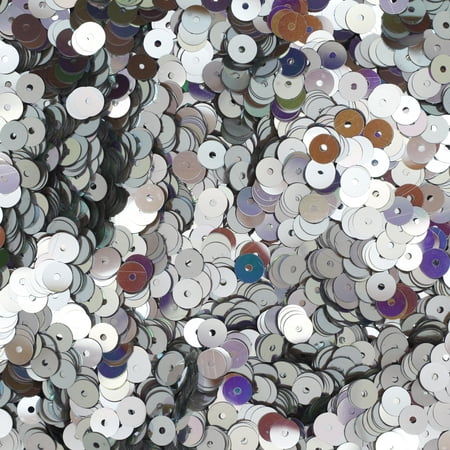 Silver Sequins 5mm Metallic Iris Rainbow Made in USA