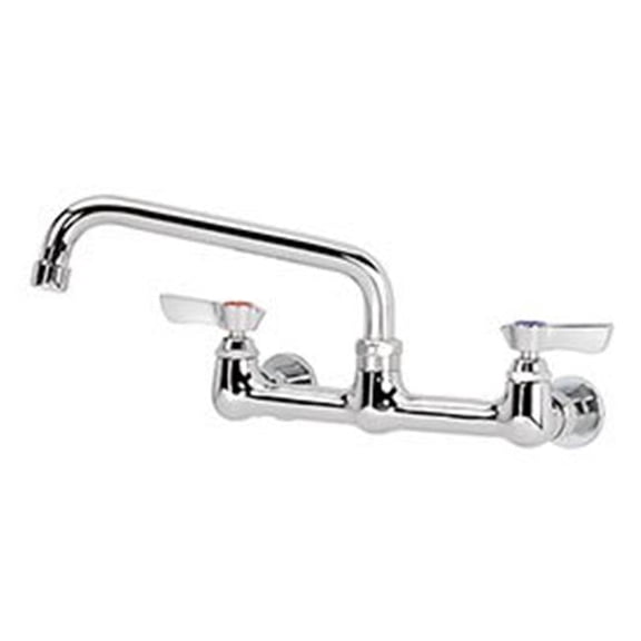 Silver Series 8 in. Center Wall Mount Faucet, 8 in. Spout