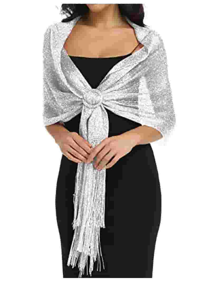 Womens Shawls Silver Dressy Shawl Shawls And Wraps For Evening