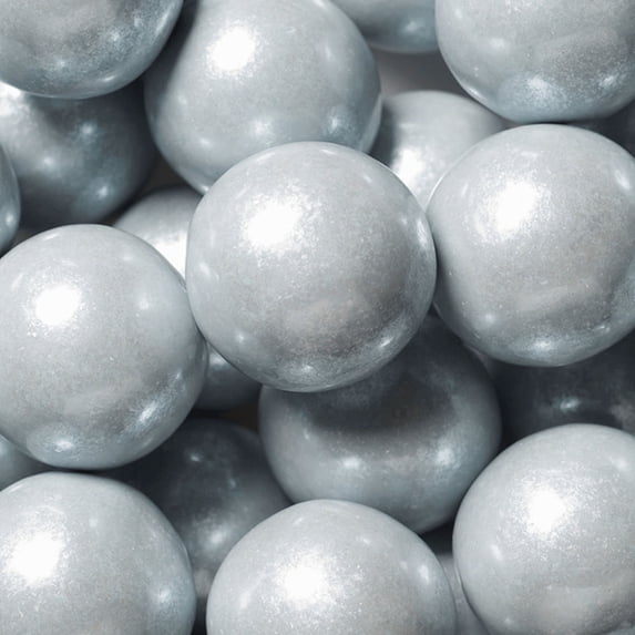 88ct Silver 1-Inch Gumballs - Bulk Party Candy For Favors, Candy Bowls And Displays (1.5lb)