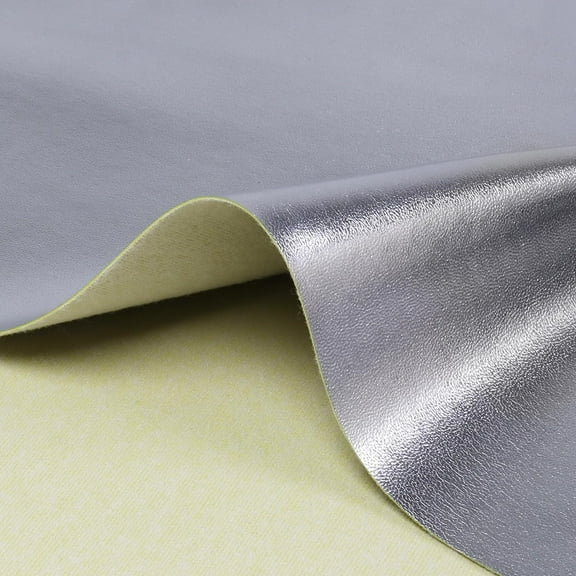 Silver Shiny Leather Fabric, Faux PU Glitter Leather, Lightweight Waterproof for DIY Handmade Bows,Earrings,Bags,Handbag Repair Sofa Seats