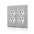 thumbnail image 1 of Silver Shiny Silver Rhinestones Wall Plates Light Switch Cover Plate Decorative Wall Plate Double Socket Toggle For Home Outlet Covers, 1 of 5