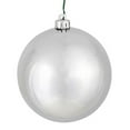 thumbnail image 1 of Silver Shiny UV Drilled Ball Ornament, 6 in. - 4 per Bag, 1 of 1