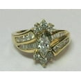 thumbnail image 1 of Silver Shop 2Ct Marquise Cut Cubic Zirconia Wedding Ring 14K Yellow Gold Finish Women's, 1 of 4