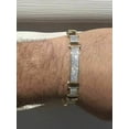 thumbnail image 1 of Silver Shop Men's 12MM Round Cut Cubic Zirconia 14K Yellow Gold Finish Men's Tennis Bracelet, 1 of 3