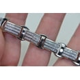 thumbnail image 1 of Silver Shop Men's Round Cut Cubic Zirconia 14K White Gold Finish Silver Men's Tennis Bracelet, 1 of 4