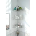 thumbnail image 1 of Silver Shower Caddy Corner Tension Pole, Stainless Steel AdjustableCorner Shower Caddy Stand for Bath Inside Shower Organizer Storage, Rust-Resistant, 54 to 125 Inch, 1 of 6