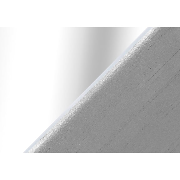 Silver Side Table with Distressed Finish / Reflects Light in Living Room