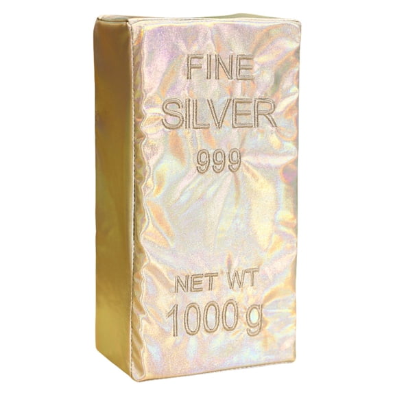 Silver Silver 26Cm Plush Brick Stuffed Toy For Pranks Soft Simulation Brick Pillow For Home Decor