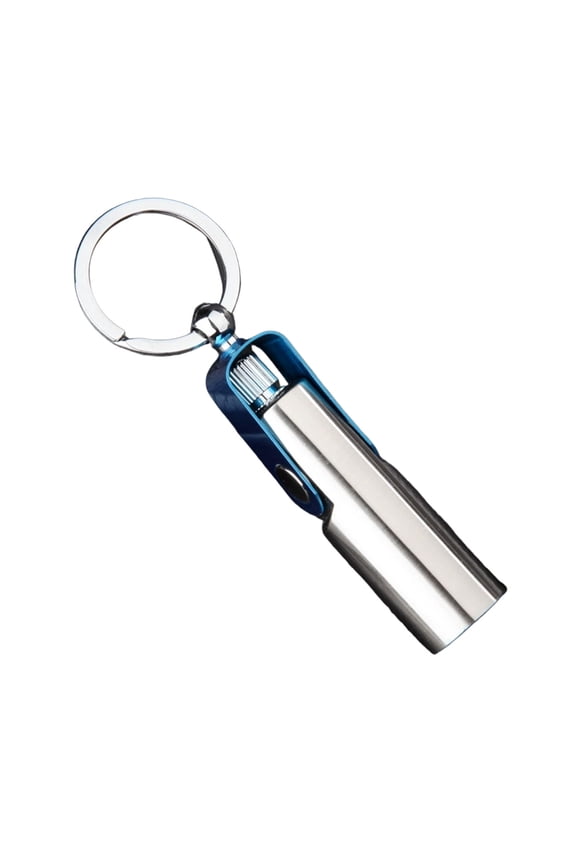 Silver Silver Match Lighter With 10000 Strikes Waterproof Feature And Portable Keychain For Convenient Outdoor Activities