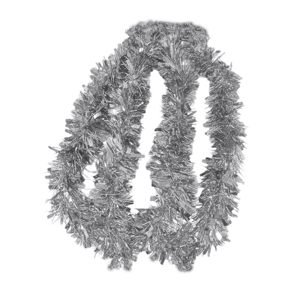 Silver Silver Tinsels Garland For Christmas Tree And Home Decoration Metallic And Reflective Design