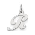 thumbnail image 1 of FJC Finejewelers Sterling Silver Small Fancy Script Initial R Charm, 1 of 4