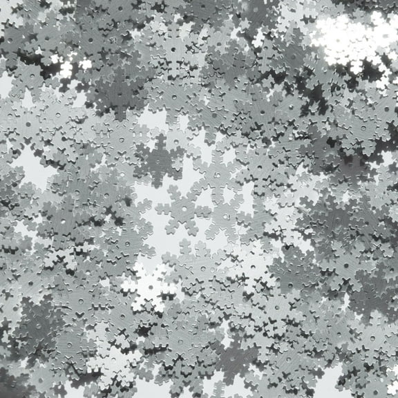 Silver Snowflake Sequins 15mm Matte Silk Frost Made in USA