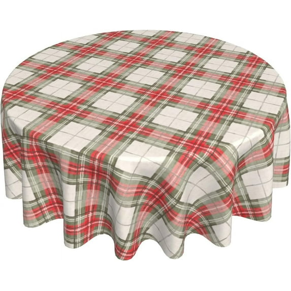 Silver Snowflakes Round Tablecloth 60Inch Christmas Winter Snow Table Cover with Xmas Tree Leaves Berry Table Cloth Heat Resistance Polyester Fabric for Kitchen Dining Camping Party Decor