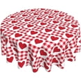 thumbnail image 1 of Silver Snowflakes Round Tablecloth 60Inch Christmas Winter Snow Table Cover with Xmas Tree Leaves Berry Table Cloth Heat Resistance Polyester Fabric for Kitchen Dining Camping Party Decor, 1 of 6