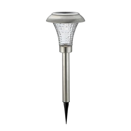 Silver Solar Powered LED Pathway Light, Pack of 4