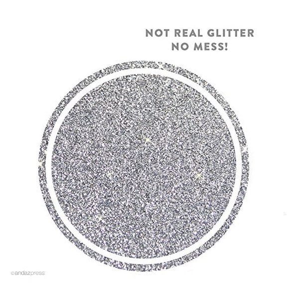 Silver Solid Color Circle Gift Labels, 40-Pack