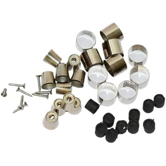Silver Spare Part Solid Brass Tips and Ferrules Collars Ring Shaft Walking Stick-Spare Part for Wooden Sticks Hardware Kit- Walking Cane