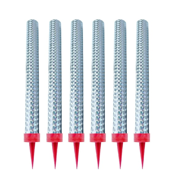 Silver Sparkling Party Candles, 6 Pack for Birthday Christmas Party Wedding Anniversary Prom Cake Decorations