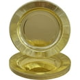 thumbnail image 1 of Silver Spoons DISPOSABLE ROUND RIPPLED RIM CHARGER PLATES - 10 PC - Gold, 1 of 2