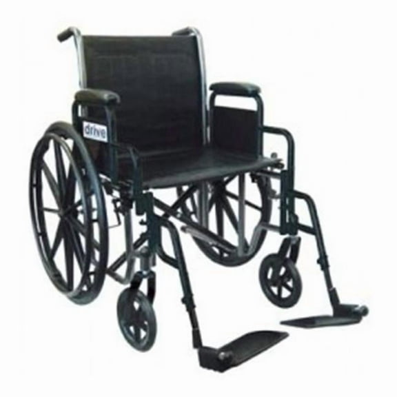 Silver Sport 2 Wheelchair 16 Inch Silver Vein Detachable Desk Arm Swing Away Elevating Leg Rests 1 per Case