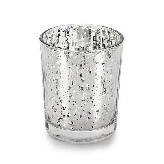 Silver Spot Plating Glass Votive