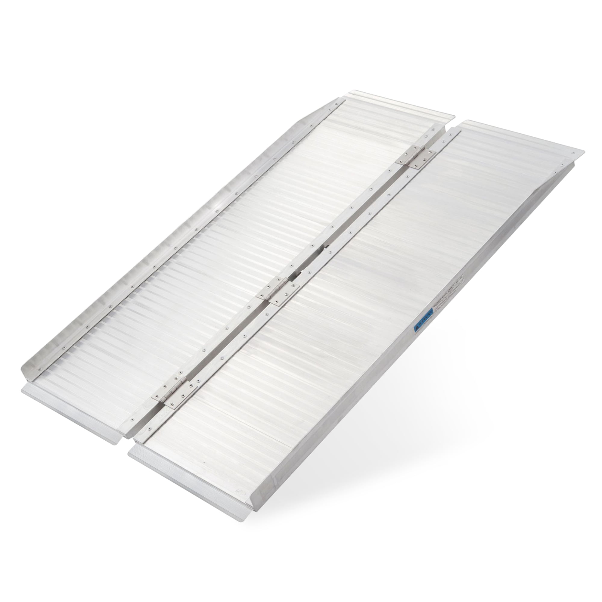 Wheeled Ramp Silver Spring SCG-4 Portable Foldable Aluminum Wheelchair Ramp, 600lb ...