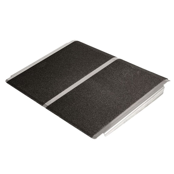 Silver Spring 4in High, 32in Wide Solid Aluminum Mobility Threshold Ramp for Wheelchairs, Scooters, and Power Chairs
