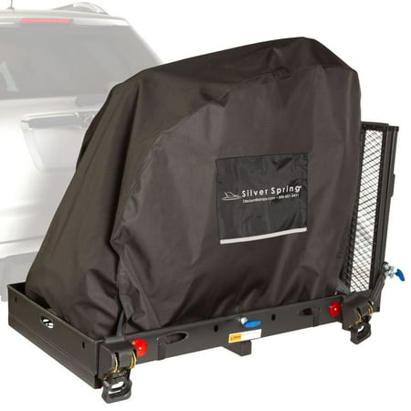 Silver Spring Premium Hitch Mobility 500 lb Carrier with Powerchair Cover
