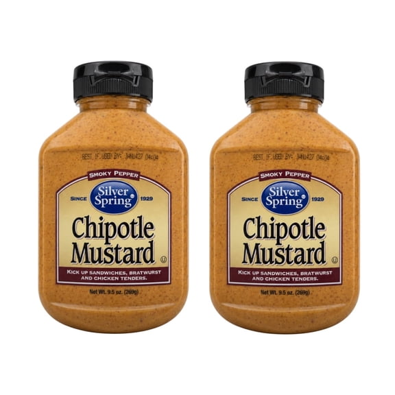 Silver Spring Smoky Pepper Chipotle Mustard 9.5 Oz (2 Pack)