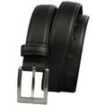 thumbnail image 1 of Nickel Smart Silver Square Titanium Leather Belt - Black, 1 of 7