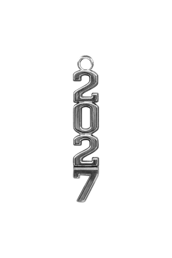 Silver Stacked Tassel Date Charm Year 2027