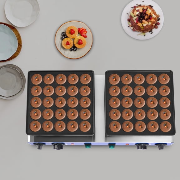 Silver Stainless Steel 60x32x18cm Double-Head Muffin Machine 1700w Temperature Control Timing Muffin Making Equipment