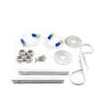 thumbnail image 1 of Silver-Stainless Steel Car Hood Latch Latch Kit, Racing Style, Hood Mount Pin Plate, Engine Hood Lock, 1 of 3