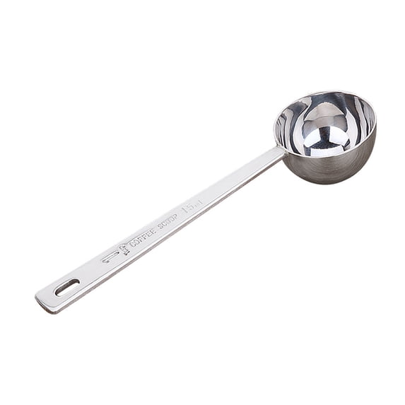 Silver Stainless Steel Coffee Spoon, 1 Tablespoon (15ml) Capacity, Food-Grade Material, Durable & Rust-Resistant, Easy to Clean, Coffee, Tea, Sugar, Desserts, Sleek Design, Dishwasher Safe, 1pc