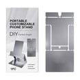 thumbnail image 1 of Silver Stainless Steel Foldable Phone Support Holder, Portable Phone Support With Adjustable Desktop Watching Phone Support, 1 of 9