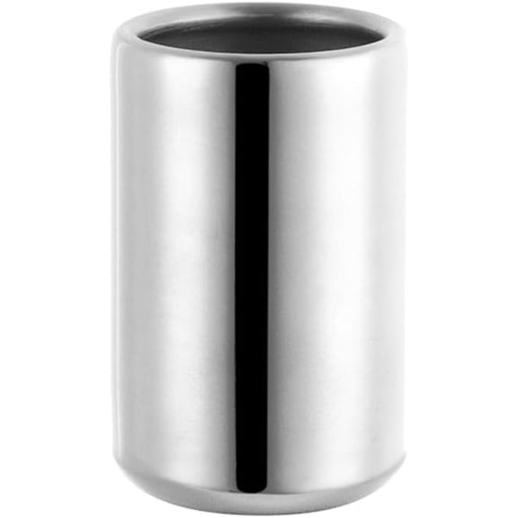 Silver Stainless Steel Fruit Fork Holder Cup Kitchen Utensil Organizer Cocktail Fork Holder Jar Storage Cooking Flatware Spoon Spatula Tool Cutlery Container