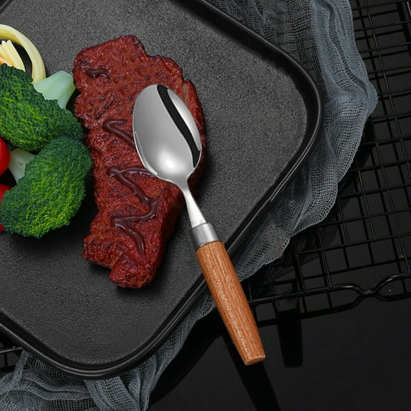 Silver Stainless Steel Short Spoon, 6in Coffee & Tea Spoon, Reusable Flatware for Dessert, Durable Dining Tableware