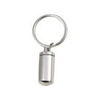 thumbnail image 1 of Silver Stainless Steel Small Cylinder Cremation Urn Waterproof Ashes Holder Pendant Keychain Memorial Keepsake Ashes Container Key Ring with Free Funnel Kit and Velvet Jewelry Box, 1 of 10