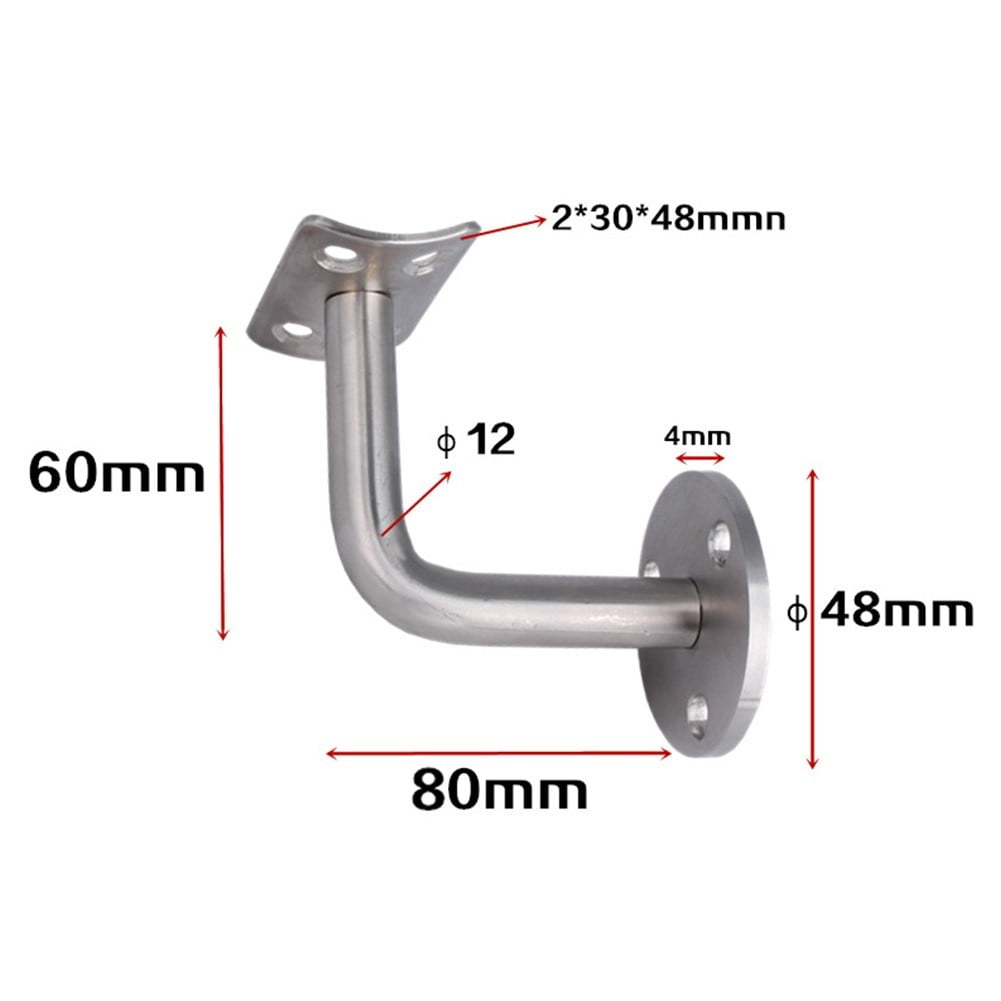 Silver Stair Handrail Bracket Bannister Wall Support Hand Rail ...